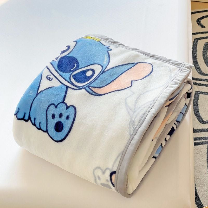 Disney Stitch "Blue Mood" Signature Plush Throw - Ultra Soft Character Fleece