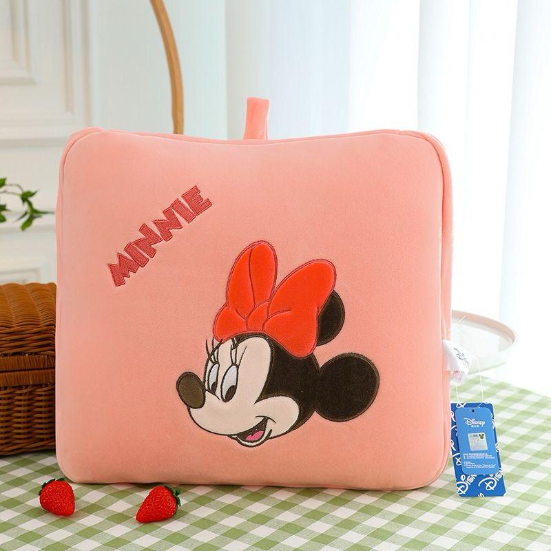 Disney Minnie Mouse 2-in-1 Pillow Blanket - Ultra Soft Plush Travel Quilt