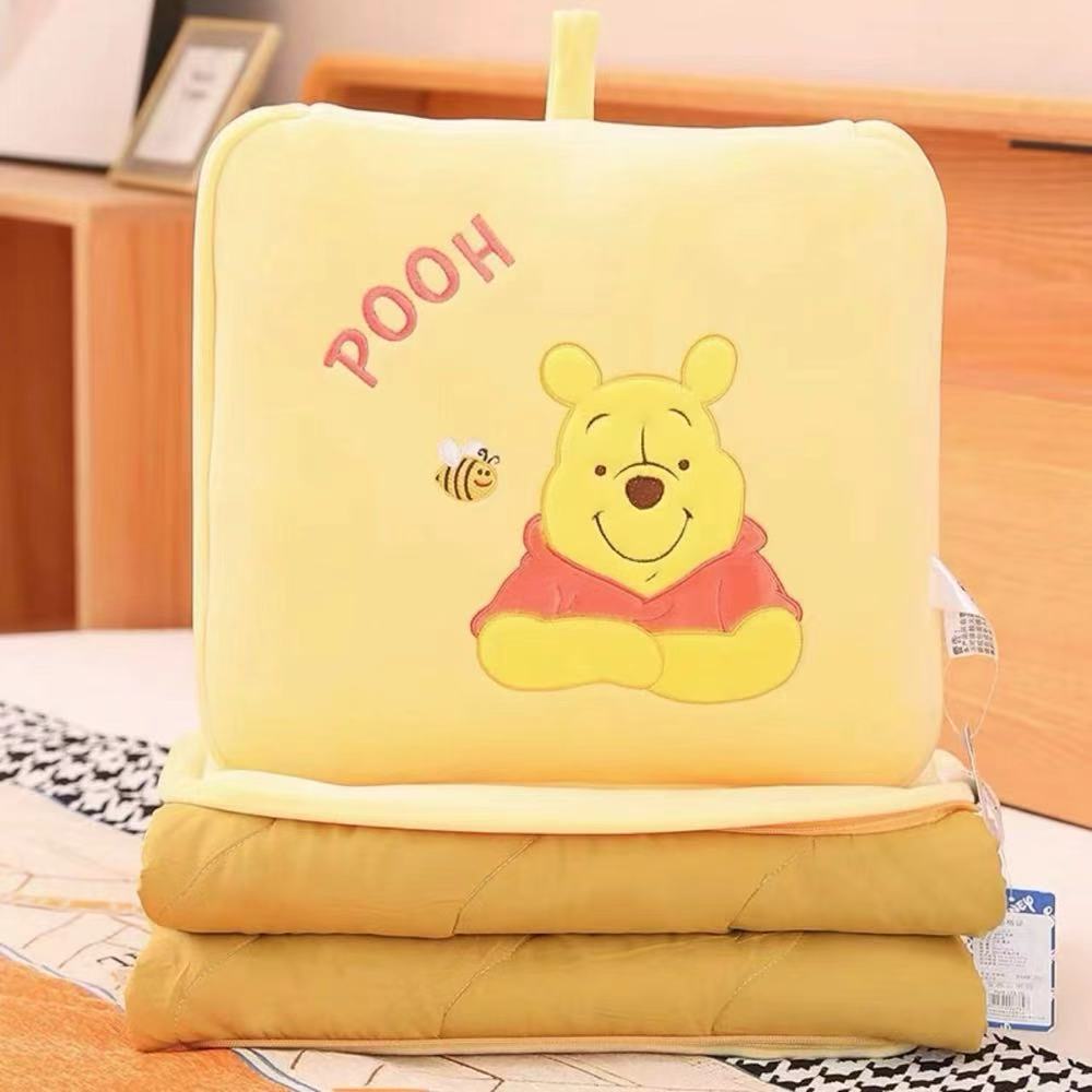 Disney Winnie the Pooh 2-in-1 Pillow Blanket - Ultra Soft Plush Travel Quilt